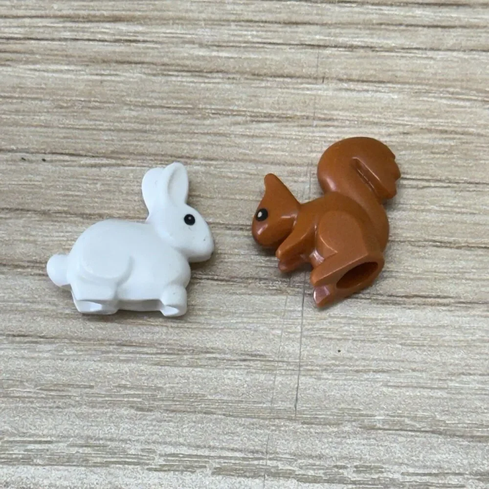 Lego Minifigure Animals Lot Of 11 Frogs Rabbit Crab Squirrel Bird Dog Cow Goat - Picture 7 of 8